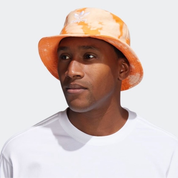 Adidas Men's Orange Reverse Dye Bucket Hat Size OS - Picture 1 of 7